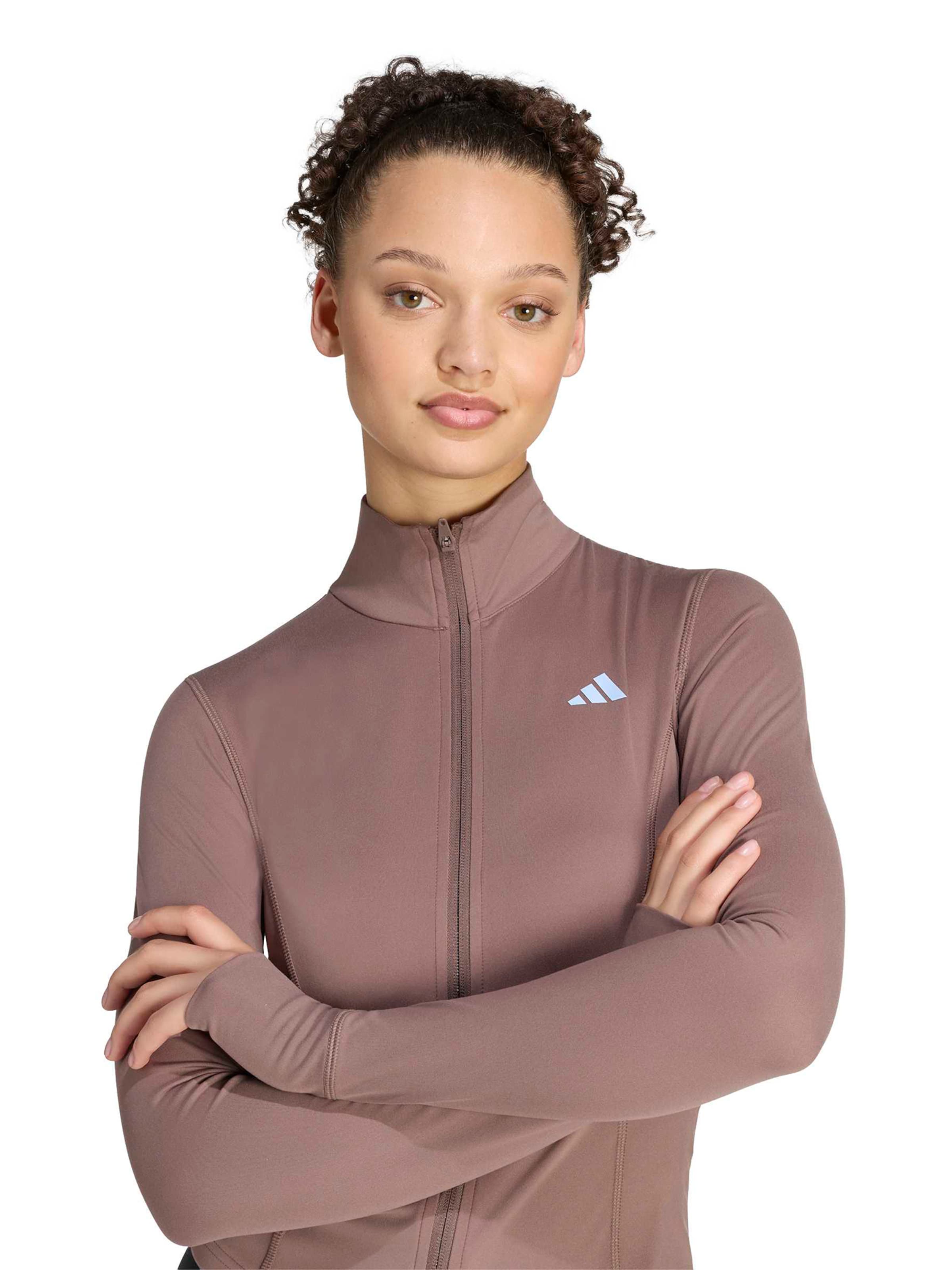ADIDAS PERFORMANCE Μπουφάν άσκησης 'Studio' σε καφέ