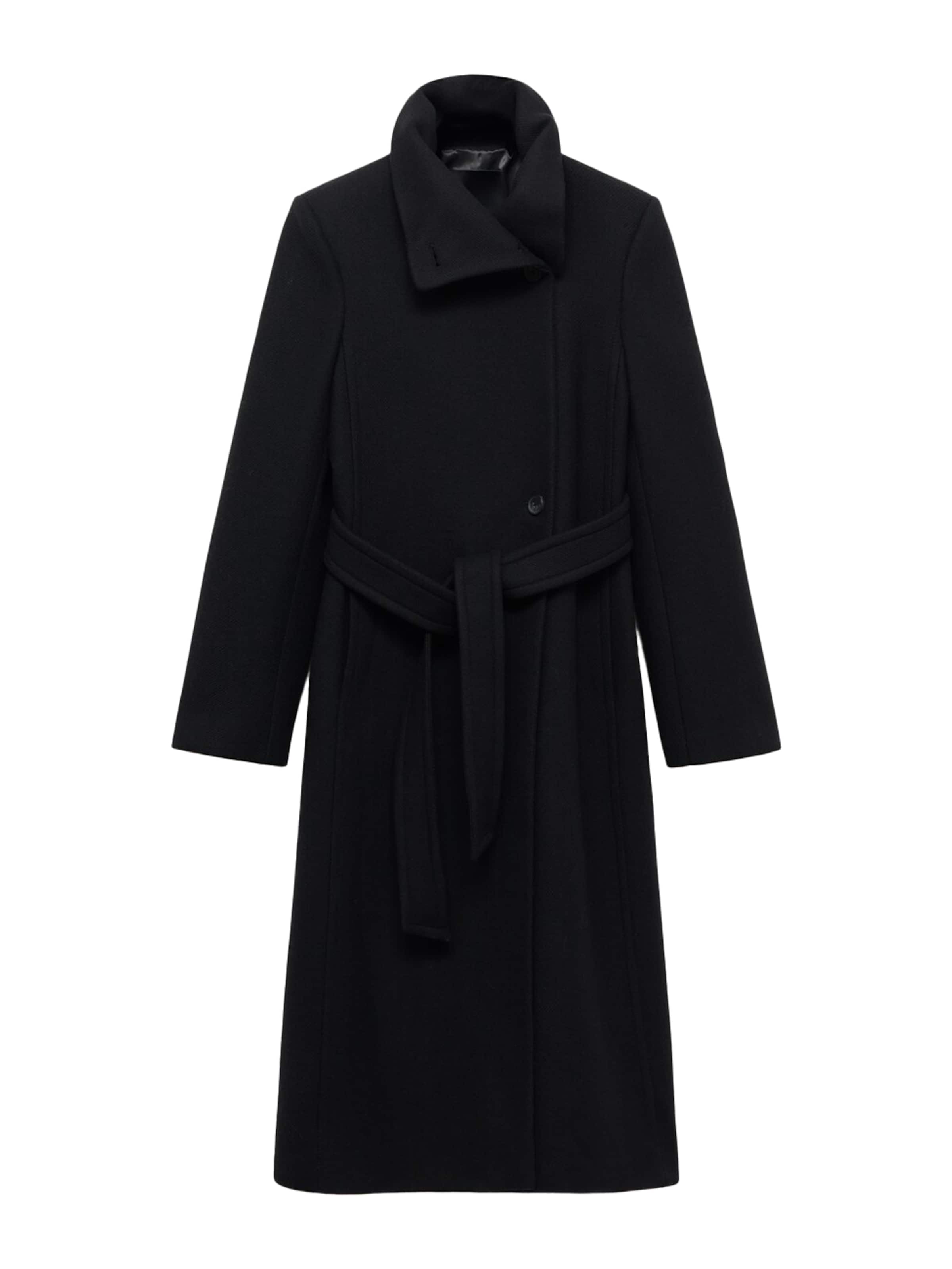 MANGO Преходно палто 'SIRENITA' в черно: отпред