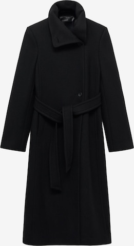 Palton de primăvară-toamnă 'SIRENITA' de la MANGO pe negru: față