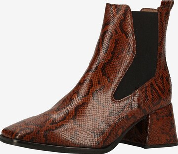 Wonders Chelsea boots in Bruin: voorkant