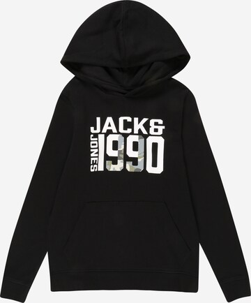 melns Jack & Jones Junior Sportisks džemperis: no priekšpuses