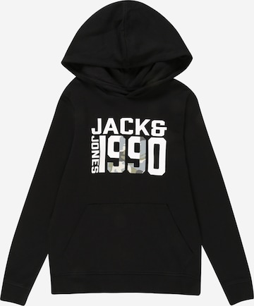 Jack & Jones Junior Sweatshirt in Zwart: voorkant