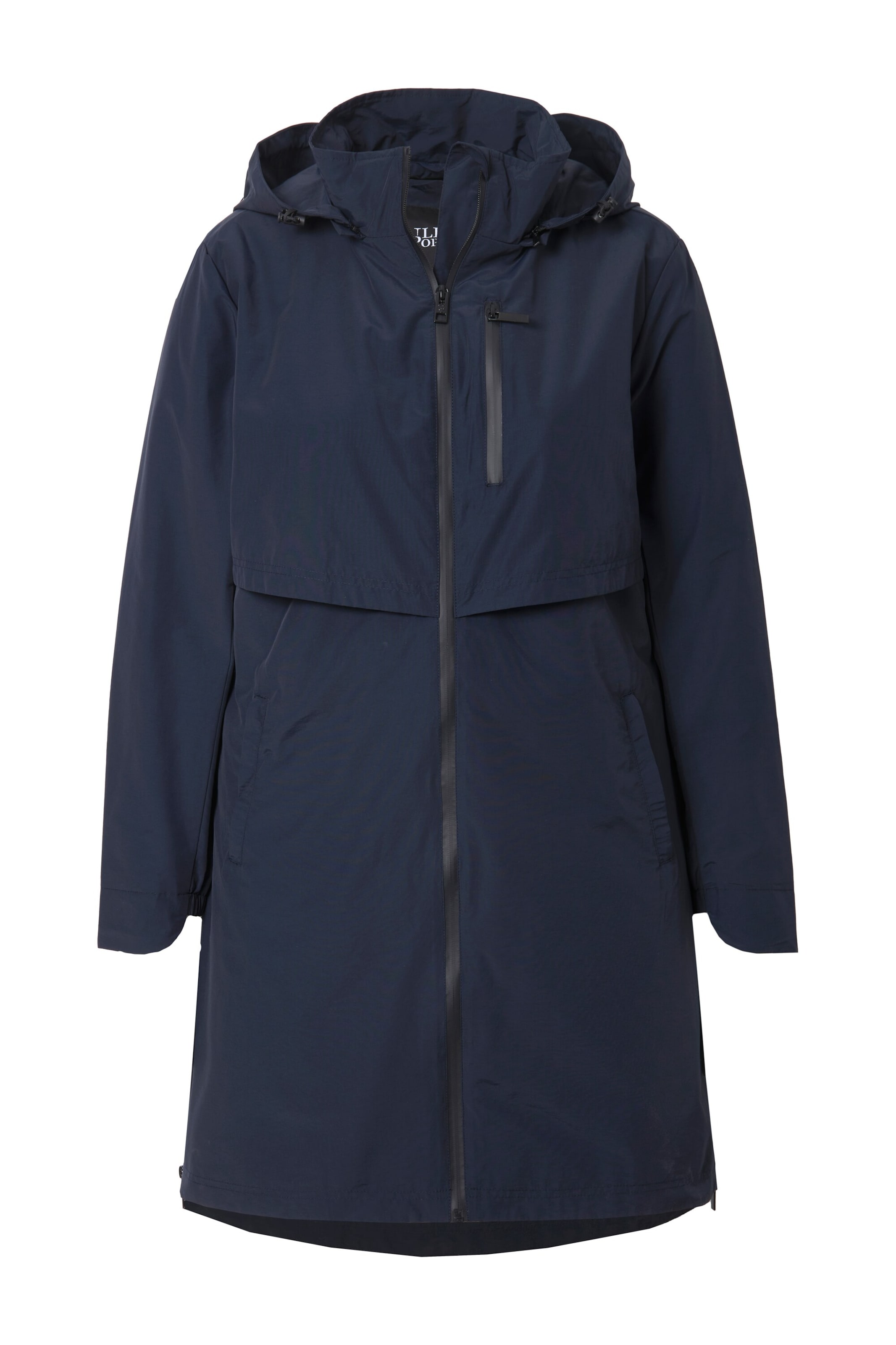 Ulla Popken Weatherproof jacket in Blue: front