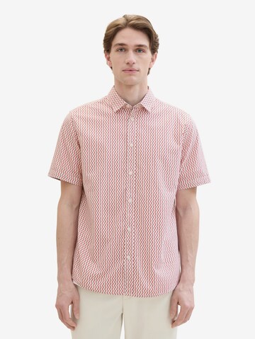 Coupe regular Chemise TOM TAILOR en orange : devant