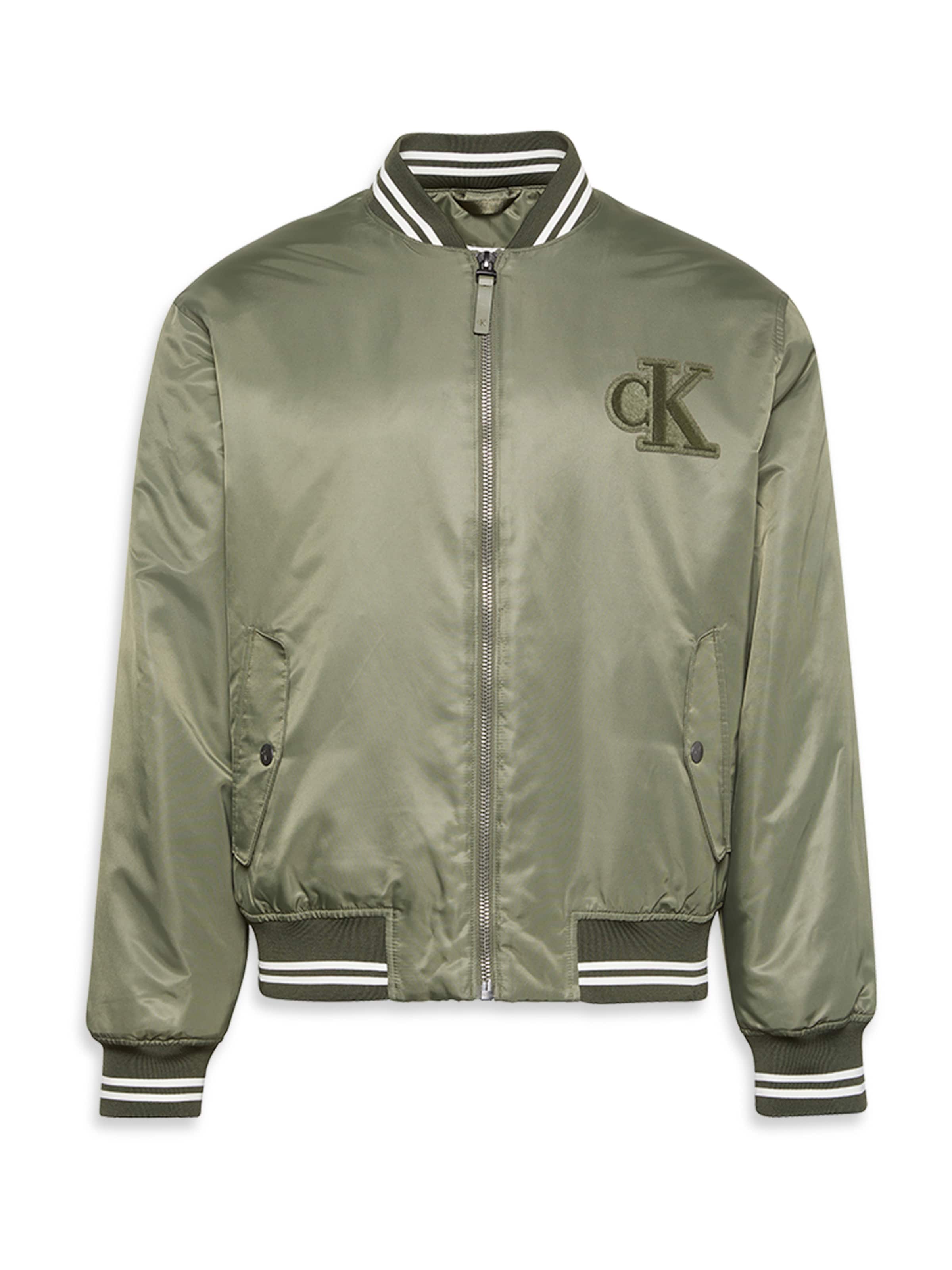 Calvin Klein Jeans Φθινοπωρινό και ανοιξιάτικο μπουφάν &#x27;TIPPED HERO&#x27; σε πράσινο: μπροστά