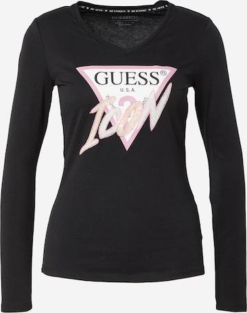 T-shirt GUESS en noir : devant