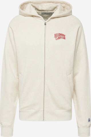 Billionaire Boys Club - Sudadera con cremallera en beige: frente