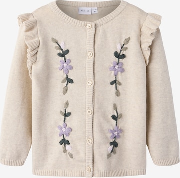 NAME IT Вязаная кофта 'NMFDUNIAJA' в Серый: спереди