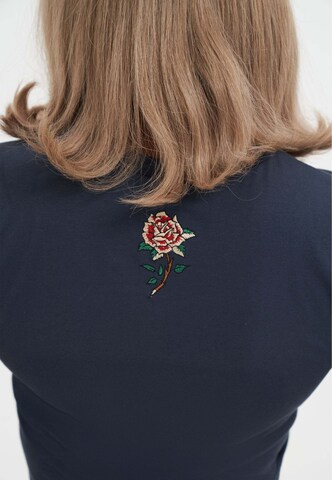 Ed Hardy Μπλουζάκι 'Totenkopf Kletterrose' σε γκρι