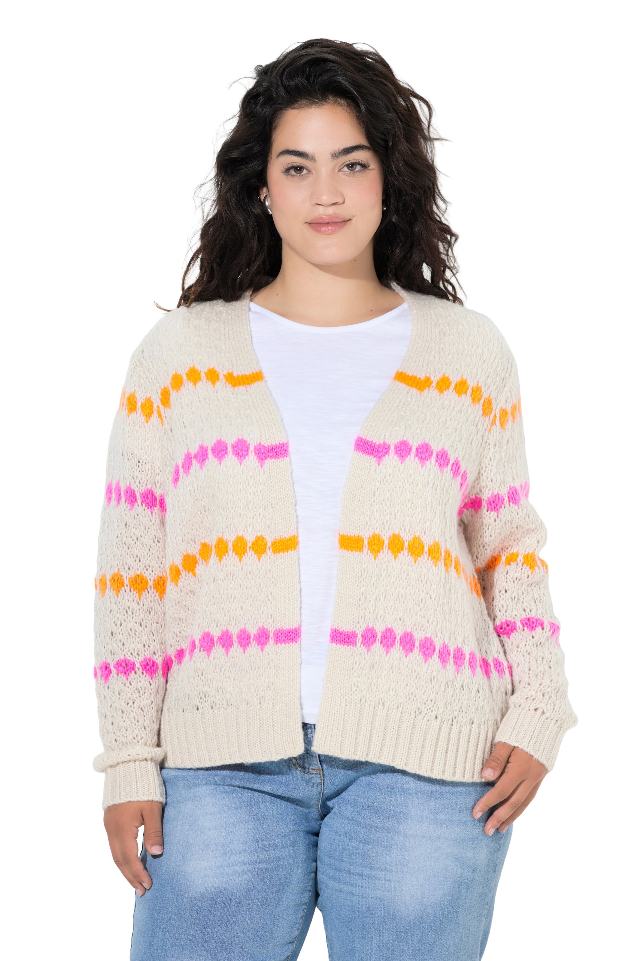 Angel of Style Gebreid vest in Wit: voorkant