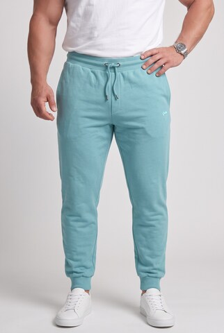 Men Plus Tapered Broek in Blauw: voorkant