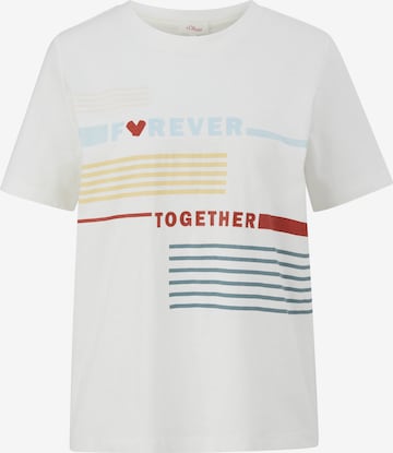 s.Oliver T-shirt i vit: framsida