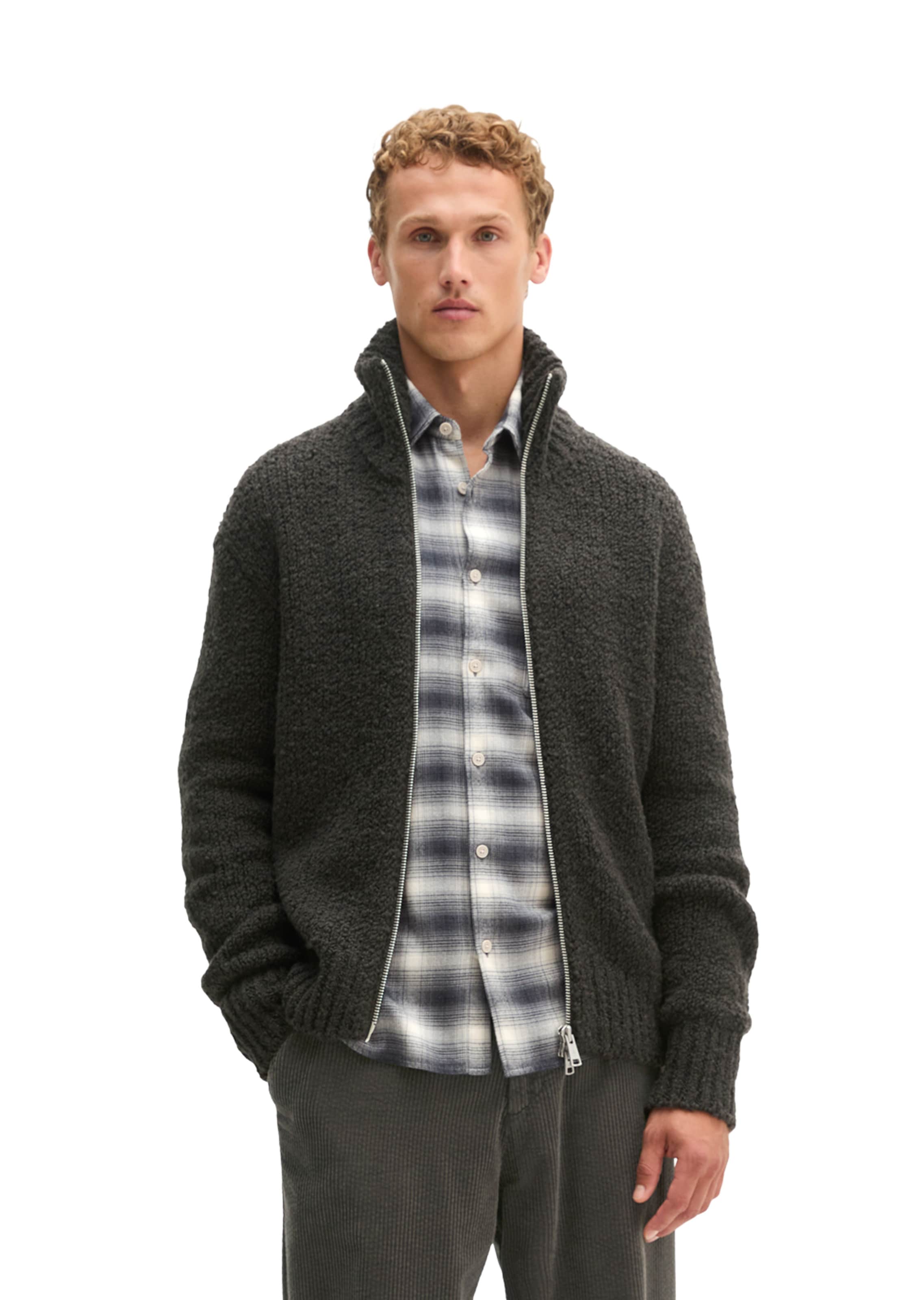 Marc O'Polo Strickjacke in Schwarz: Vorderseite