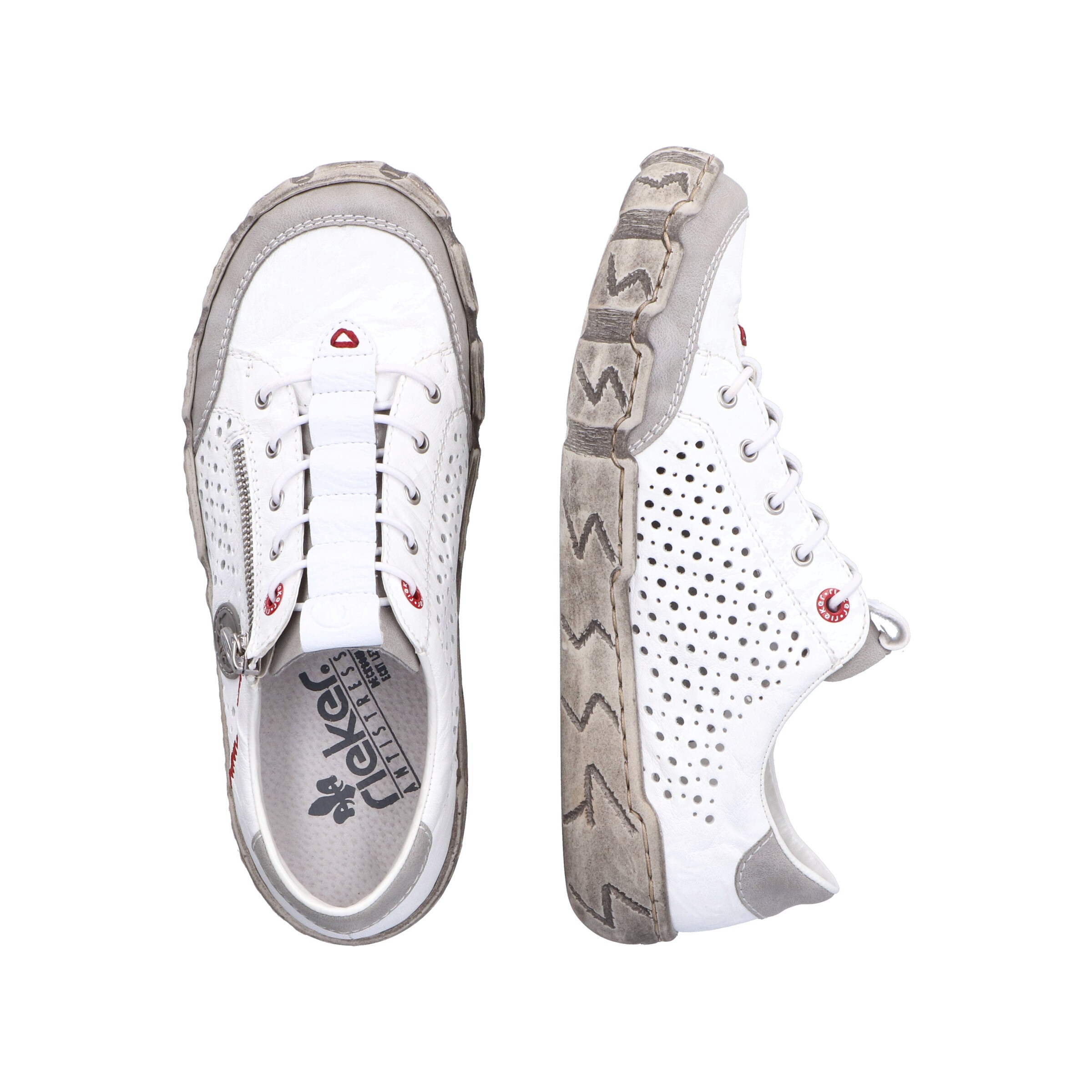 Rieker Athletic lace-up shoe in White