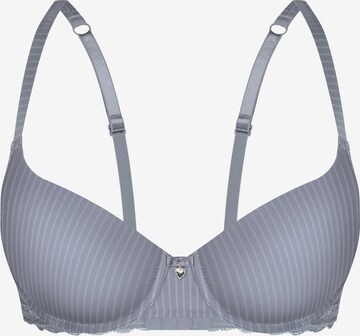 sassa T-shirt Bra 'LOVELY STRIPE' in Grey: front