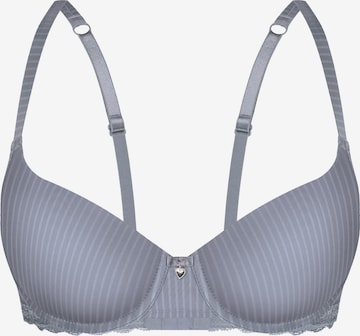 sassa Schalen-BH 'LOVELY STRIPE' in Grau: predná strana