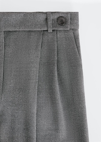 MANGO Široke hlačnice Hlače na rob 'Milano' | siva barva