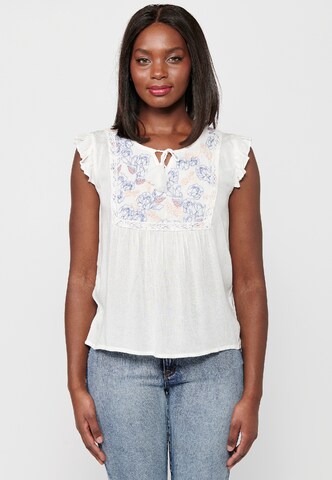 KOROSHI Blouse in White: front