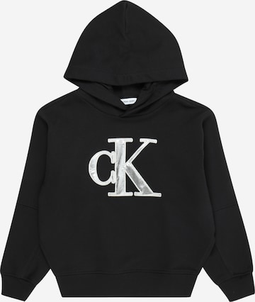 Calvin Klein Jeans Sweatshirt in Zwart: voorkant