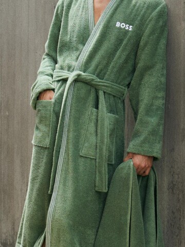 BOSS Home Long Bathrobe 'EDGE' in Green