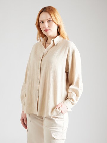 ONLY Carmakoma Blouse 'CARTIZANA' in Beige: front