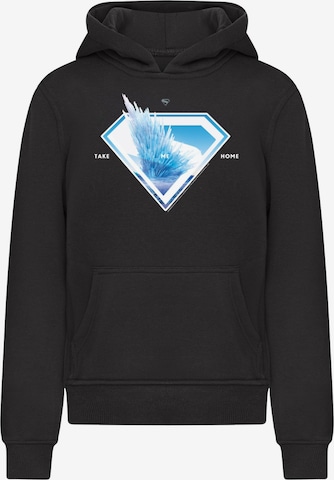 ABSOLUTE CULT Kids Superman Logo Svalbard Take Me Home Basic Hoody ' ' in Schwarz: Vorderseite
