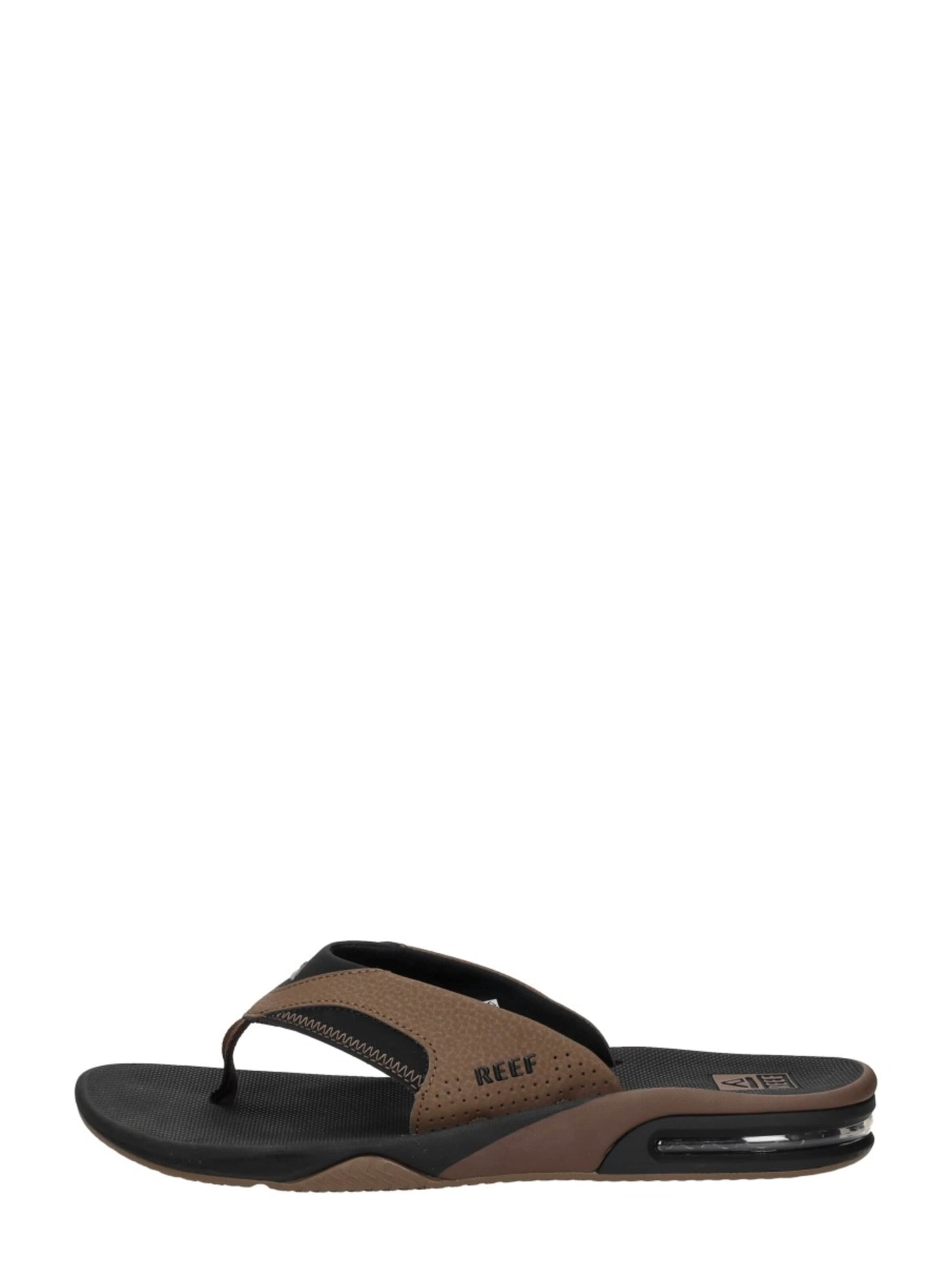 REEF Teenslippers 'Fanning' in Bruin: voorkant