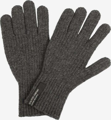 Scalpers Prstové rukavice 'Lempa' - Sivá: predná strana