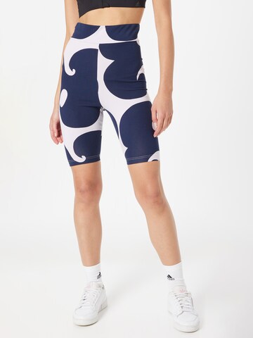 ADIDAS SPORTSWEAR Skinny Fit Спортен панталон 'Marimekko Rib Knee ' в синьо: отпред