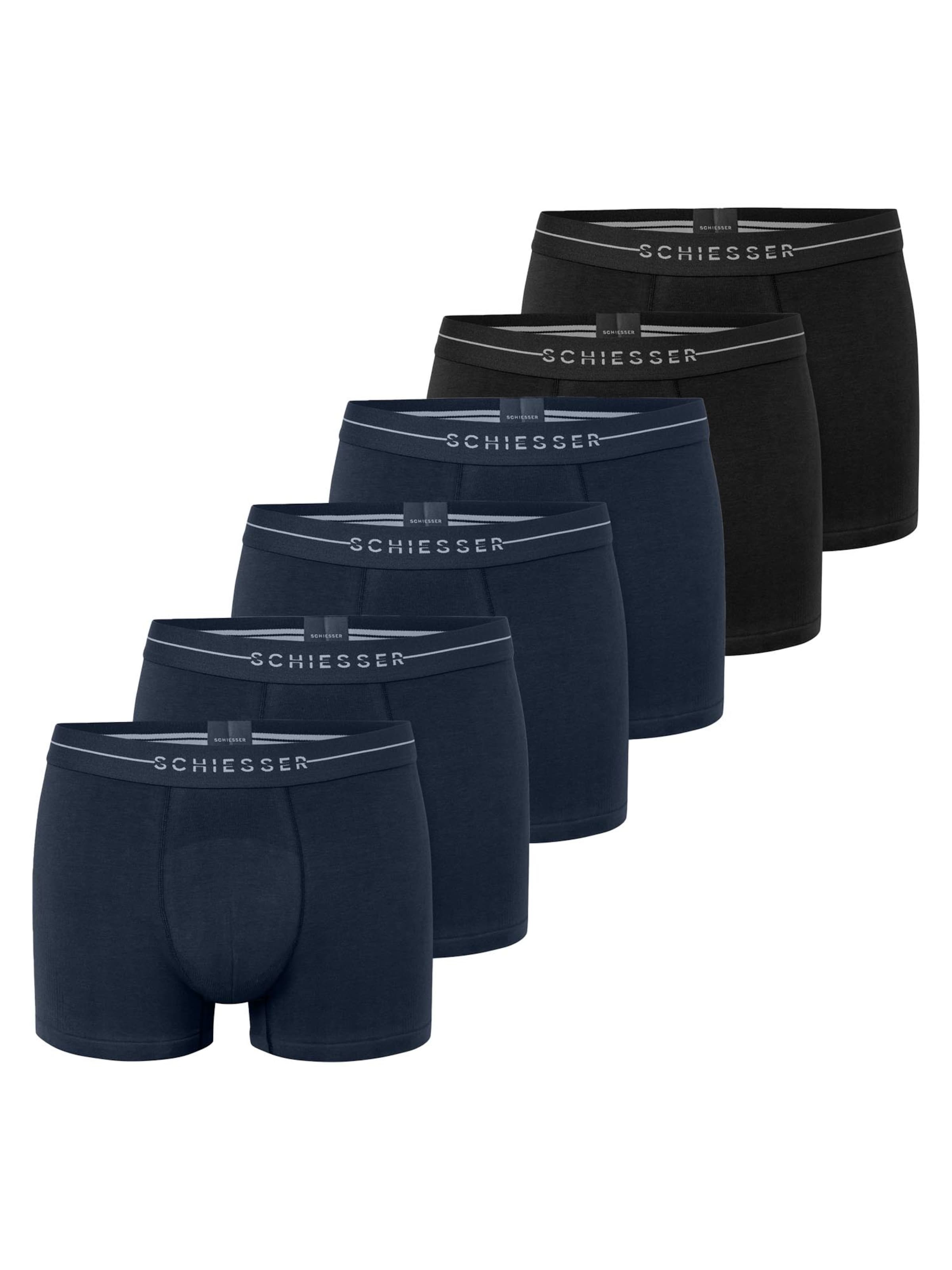 SCHIESSER Boxer shorts 'Cotton Flex' in mottled blue, Item view