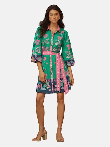 Abito camicia di love & roses in verde: frontale