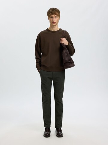 SELECTED Sweatshirt 'SLHLuke' in Brown