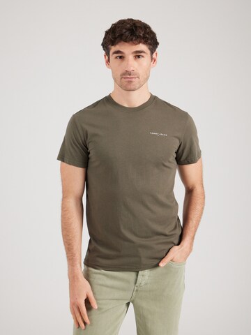 Tommy Jeans Футболка в Зеленый: спереди