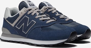 Baskets basses '574' new balance en bleu : devant