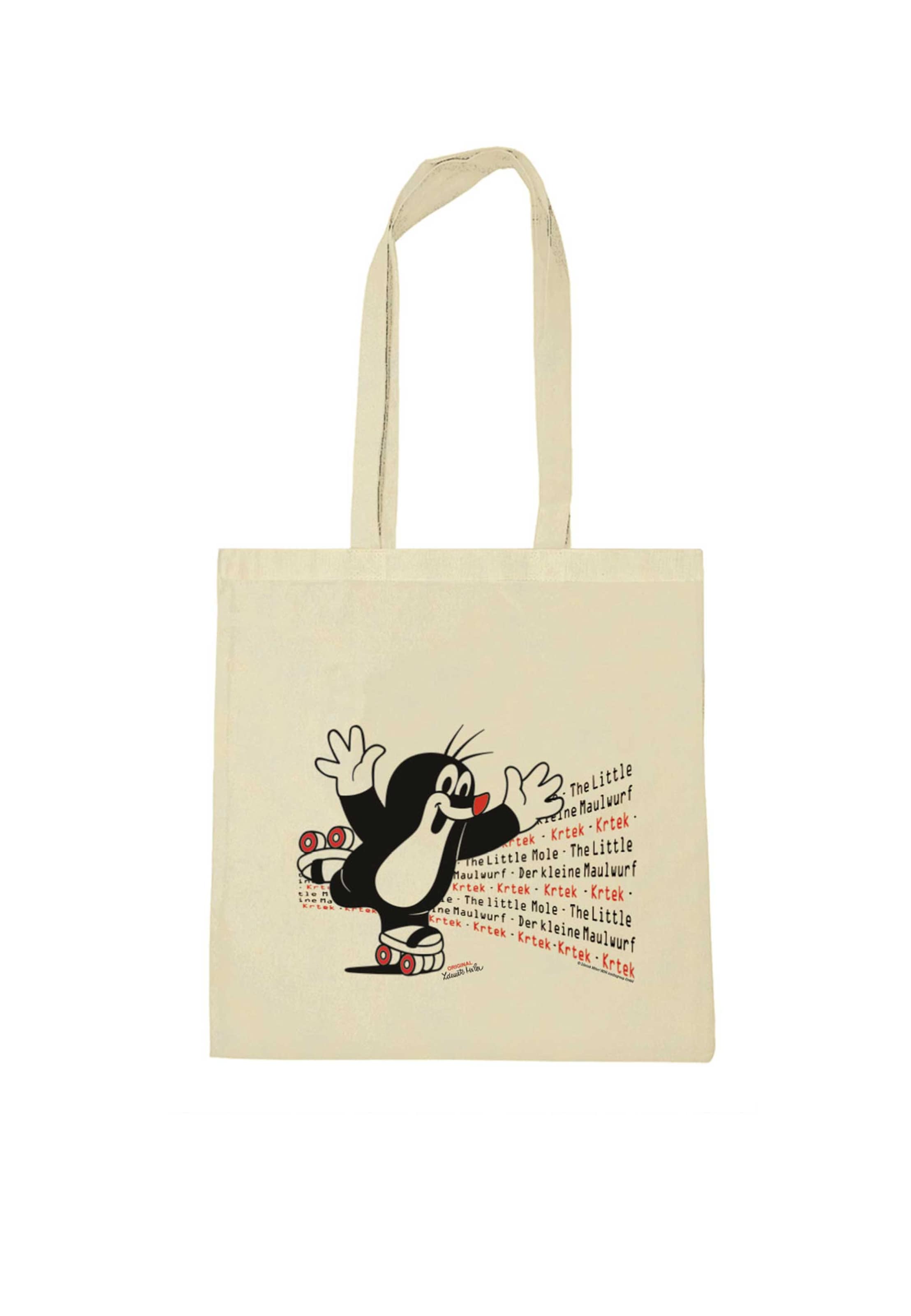 LOGOSHIRT Shopper 'Der kleine Maulwurf' in Brown: front