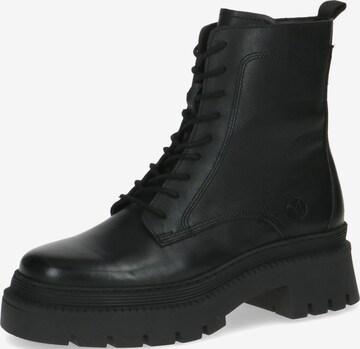 CAPRICE Lace-Up Ankle Boots in Black: front