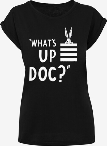 T-shirt 'Looney Tunes Bugs Bunny What's Up Doc' F4NT4STIC en noir : devant