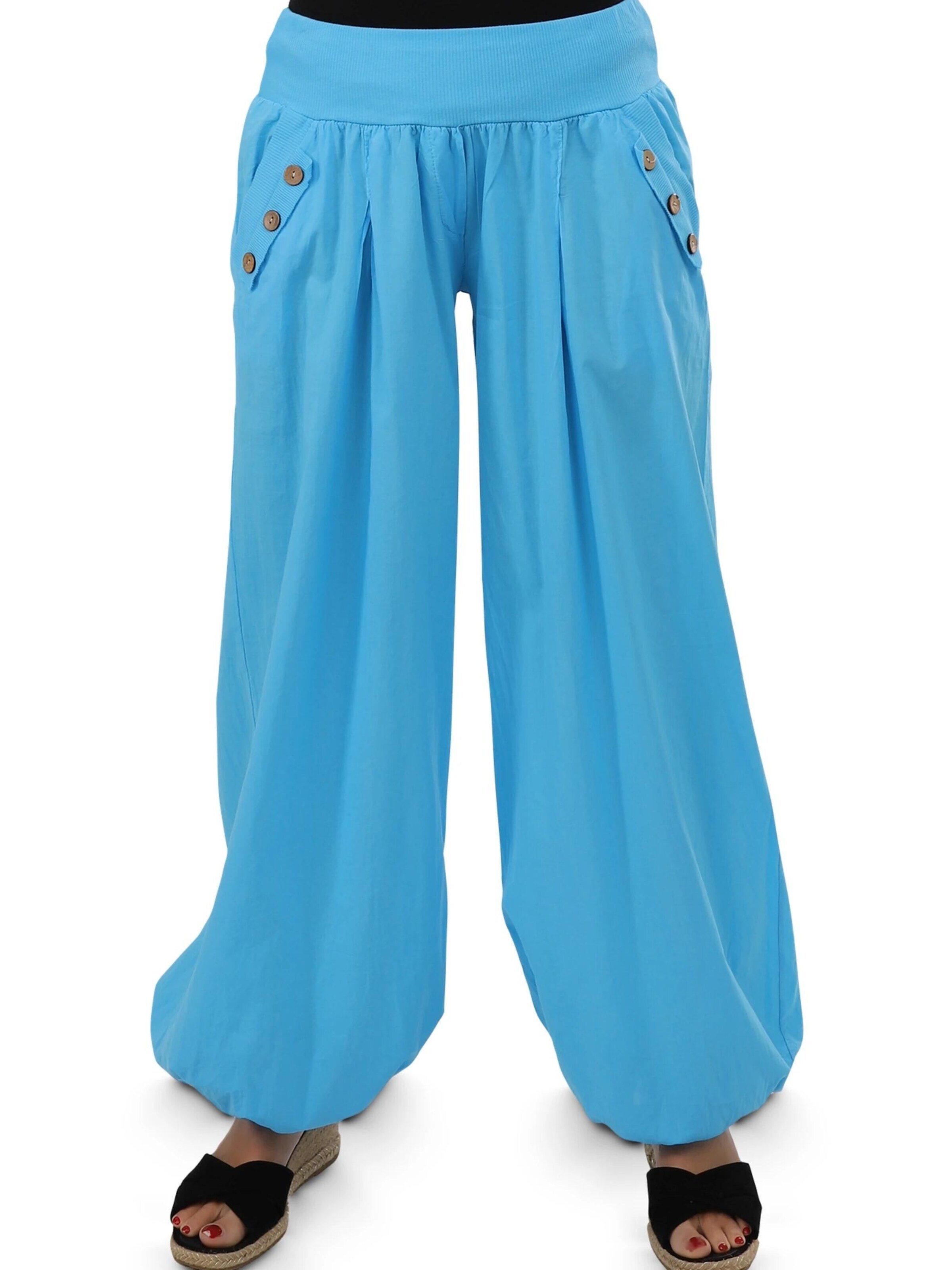 malito more than fashion Loose fit Harem Pants in Blue