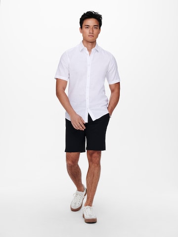 Only & Sons Slim fit Koszula 'Caiden' w kolorze biały