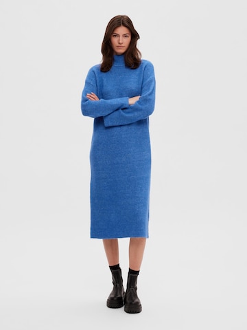 Robes en maille 'Maline' SELECTED FEMME en bleu