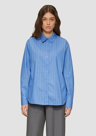 QS Blouse in Blauw: voorkant