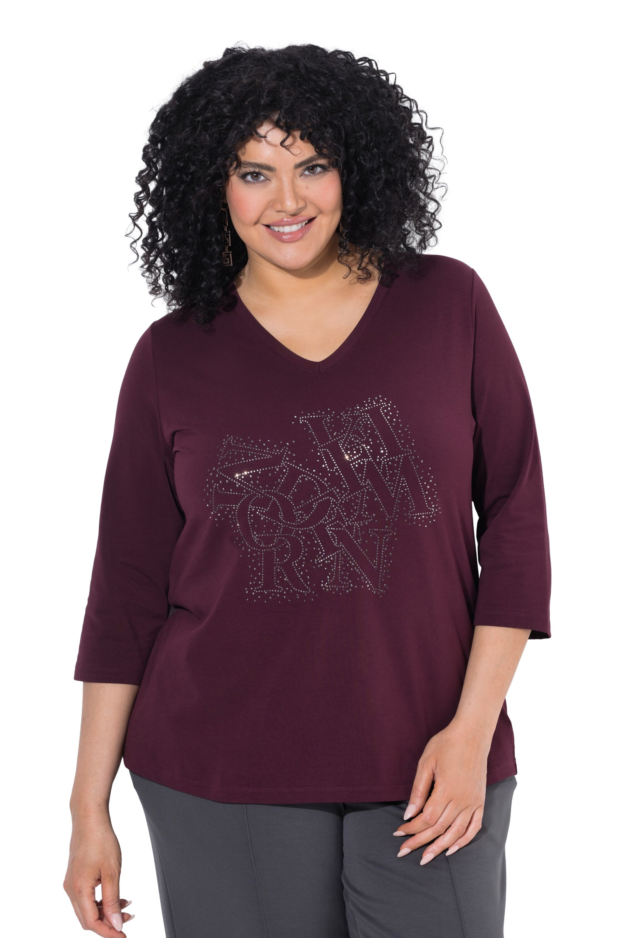 Ulla Popken Shirt in Rood: voorkant