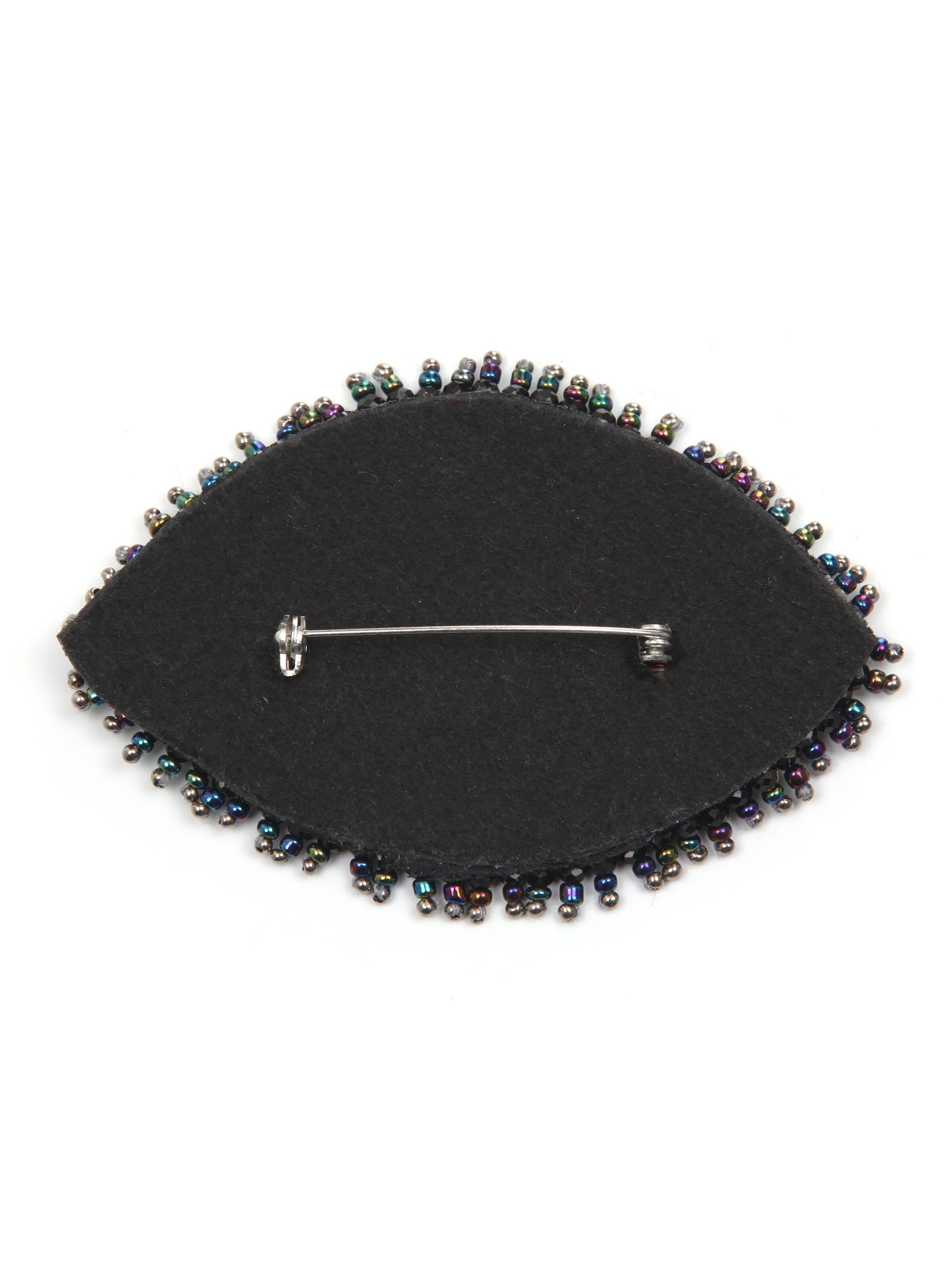 COLLEZIONE ALESSANDRO Brooch 'Eye' in Red