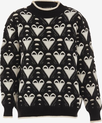 Pull-over swirly en noir : devant