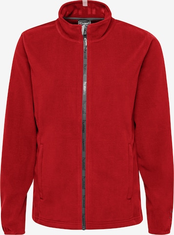 Hummel Fleece jas in Rood: voorkant