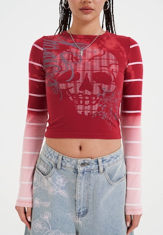 Ed Hardy Shirt in Rot: Vorderseite