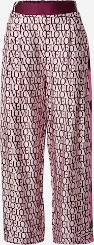 Largi Pantaloni 'Love' de la miss goodlife pe roz: față