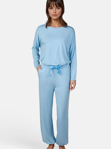 Myjama Pyjamahose `Billie`, figurbetont, besonders weich & angenehm auf der Haut in Blau
