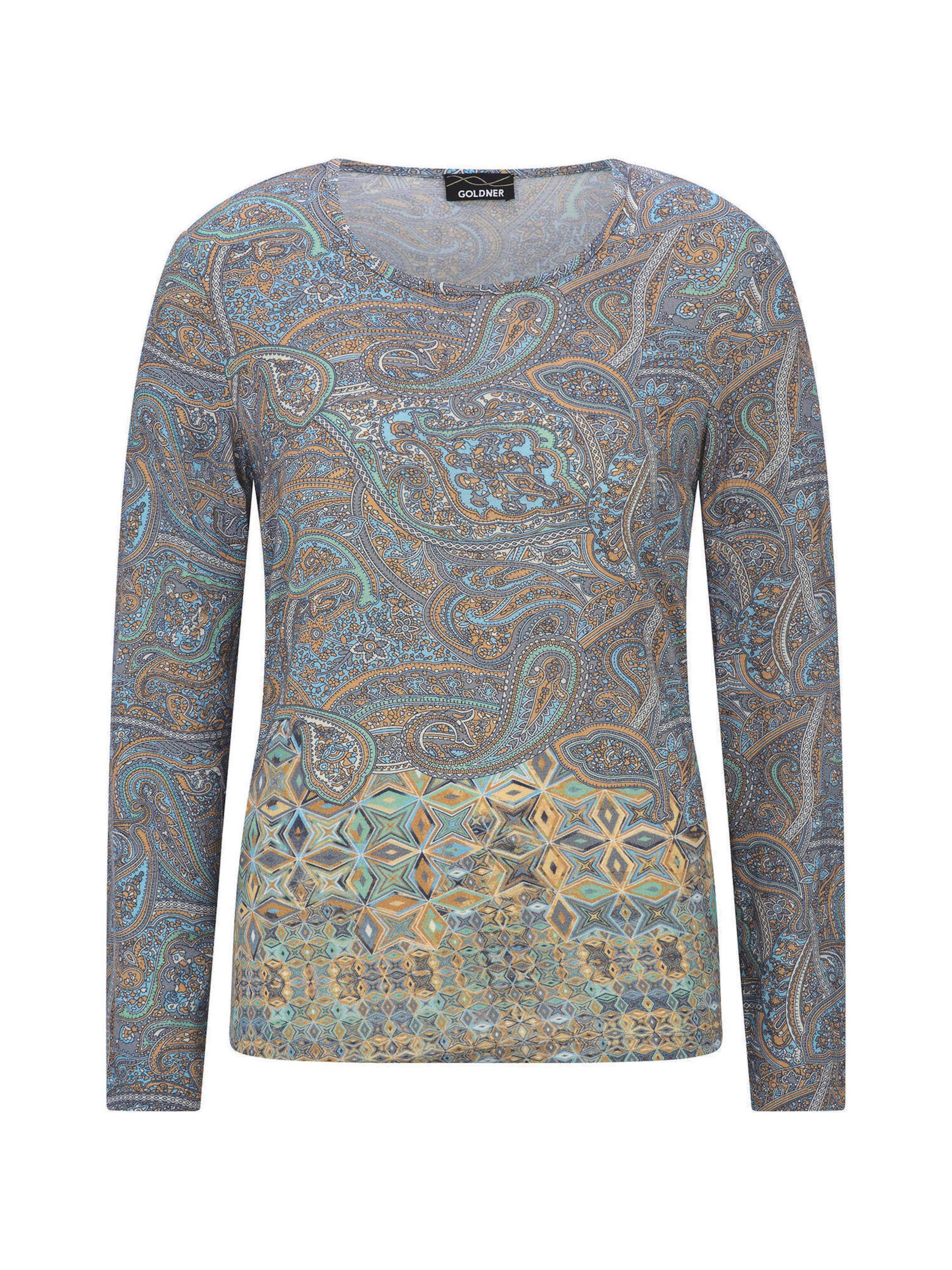 Goldner Shirt in M in Beige / Light blue / Green / Orange, Item view