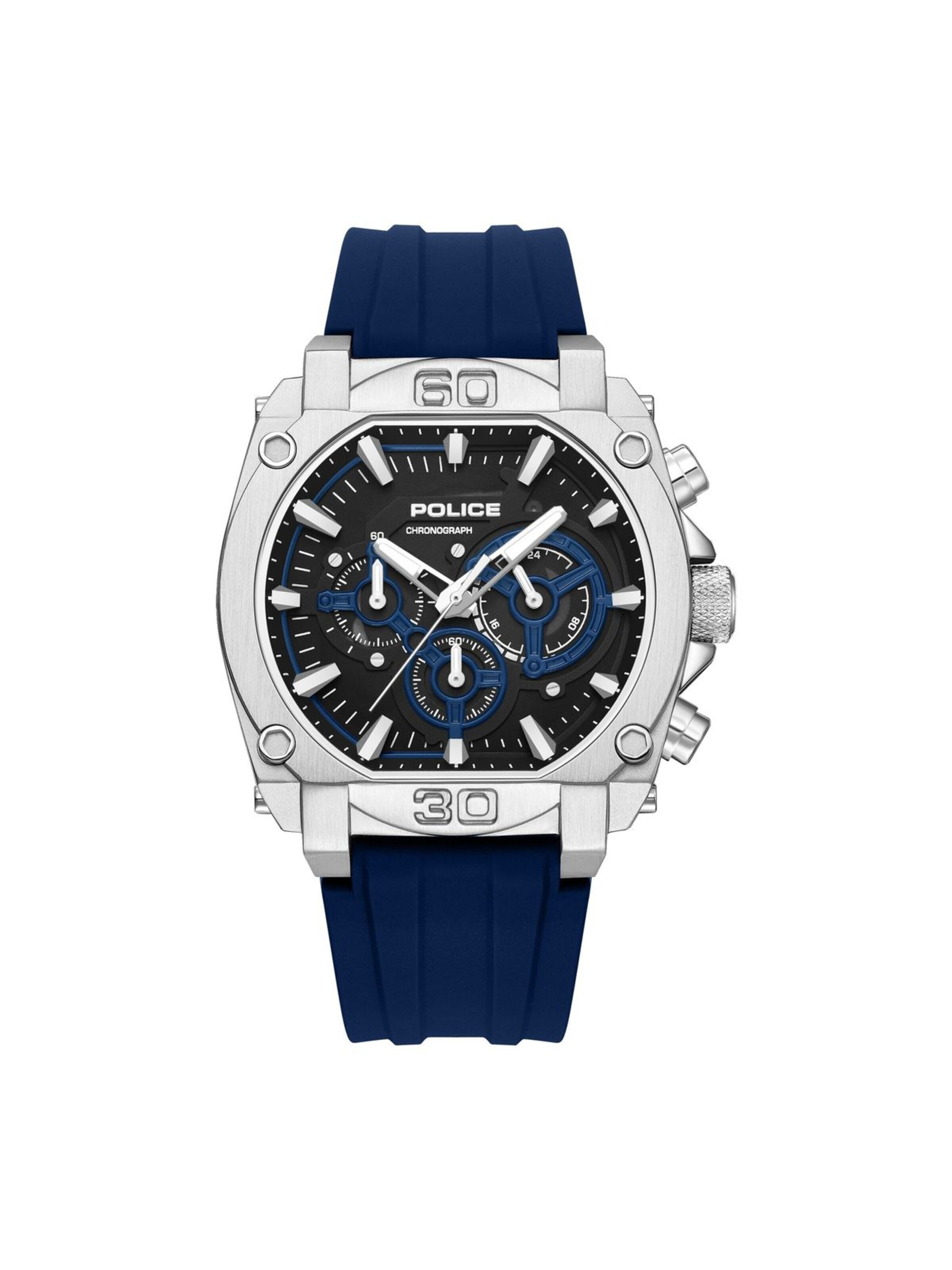 POLICE Analoog horloge in Blauw: voorkant